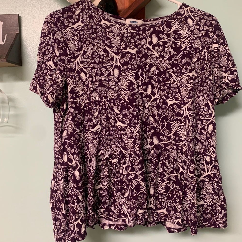 Purple animal crop top
